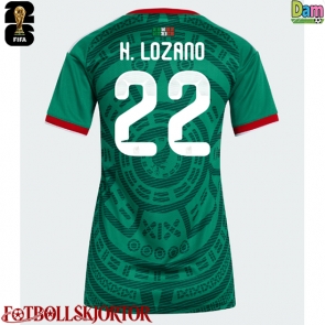 Mexiko Hirving Lozano #22 Hemmatröja Dam VM 2026 Kortärmad